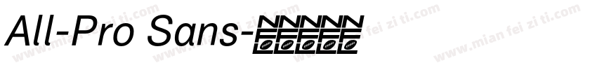 All-Pro Sans字体转换